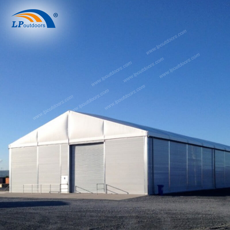 Tente d'entrepôt en aluminium gonflable à double toit en PVC à isolation thermique pour atelier industriel temporaire (2)
