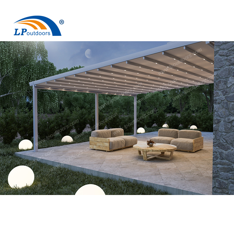 pergola pliante lumière blanche