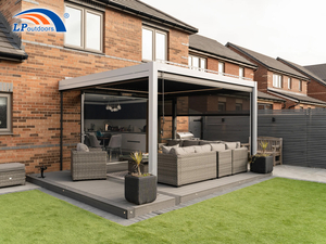Pergola à persiennes extérieures en aluminium, 10'x13', 10'x20', terrasse extérieure, jardin, patio, belvédère avec toit réglable