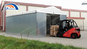Tentes de construction réutilisables robustes pour le stockage temporaire et permanent sur site