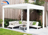 Pergola en aluminium à volet électrique toutes saisons, auvent de pavillon de jardin, belvédère en aluminium, pergolas à persiennes extérieures 