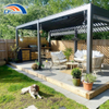 Pergola en aluminium à volet électrique toutes saisons, auvent de pavillon de jardin, belvédère en aluminium, pergolas à persiennes extérieures 