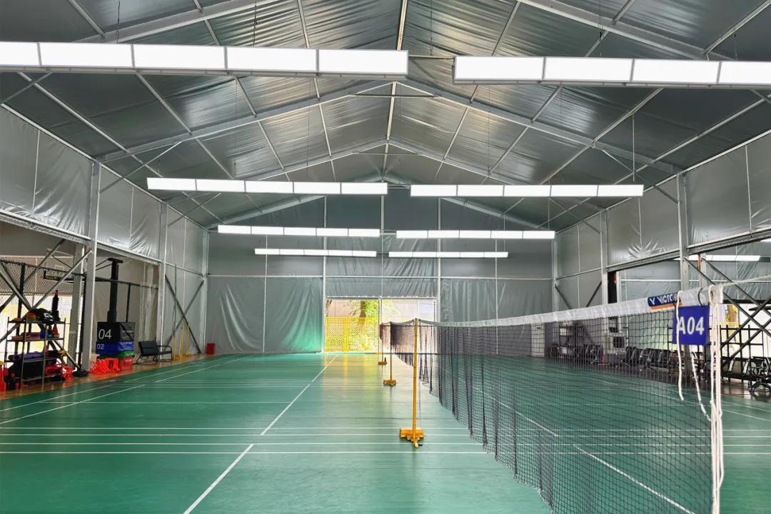 tente de terrain de sport de badminton