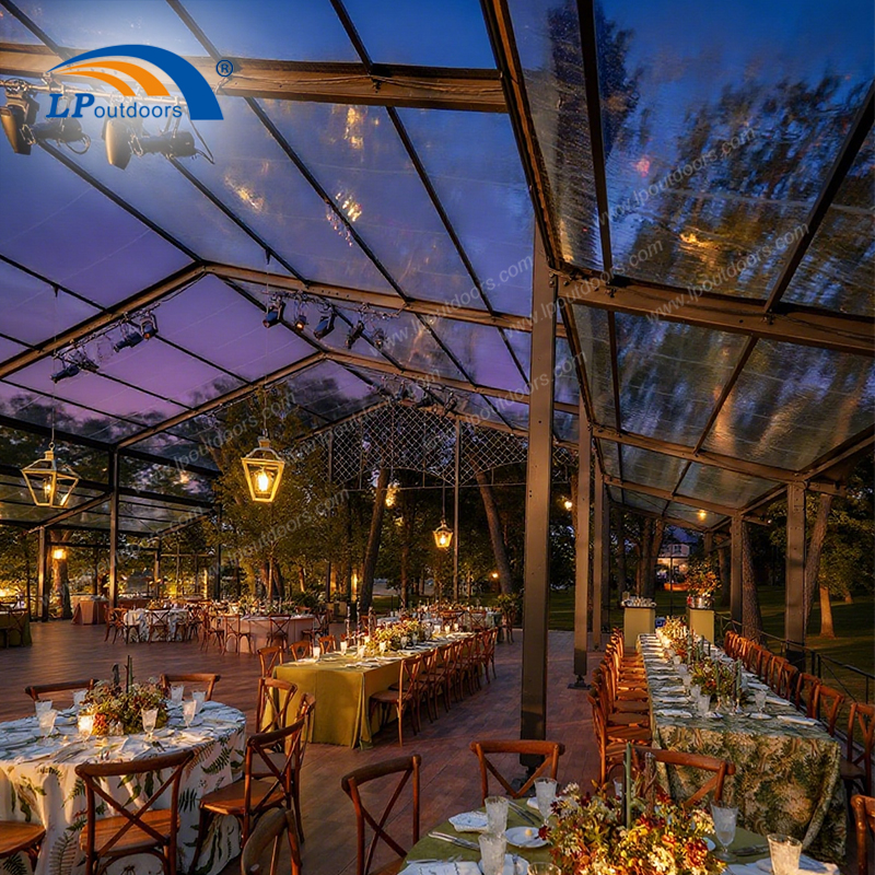 2025 Elegant PVC Black Atrium Wedding & Event Tent