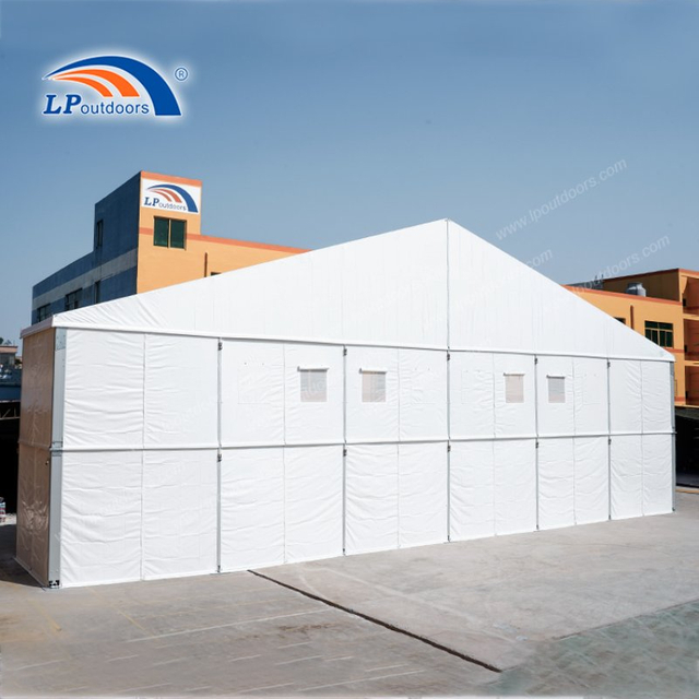Entrepôt en aluminium semi-permanent à haute avant-toit pour centre logistique de rayonnages à grande hauteur