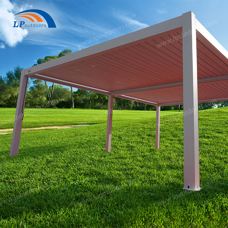 pergola à persiennes en aluminium bioclimatique imperméable de toit de 6x8m pour l'événement extérieur de partie