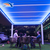 Homey DIY Patio Cover Aluminium Autoportant Louvre Shade Jardin Gazebo avec LED RVB Lumières