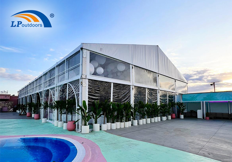 Application de tente de fête de hauteur latérale de 6 m