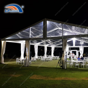 Tente de chapiteau de fête transparente à l'extérieur avec toit en PVC transparent de 1 200 g² pour restaurant