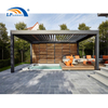 Pavillon en aluminium automatique intelligent imperméable de toit de volet de pergola enduit de poudre