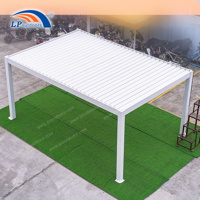 Pergola en aluminium intelligente adaptée aux besoins du client de jardin en métal de parasol imperméable de pergola de pavillon