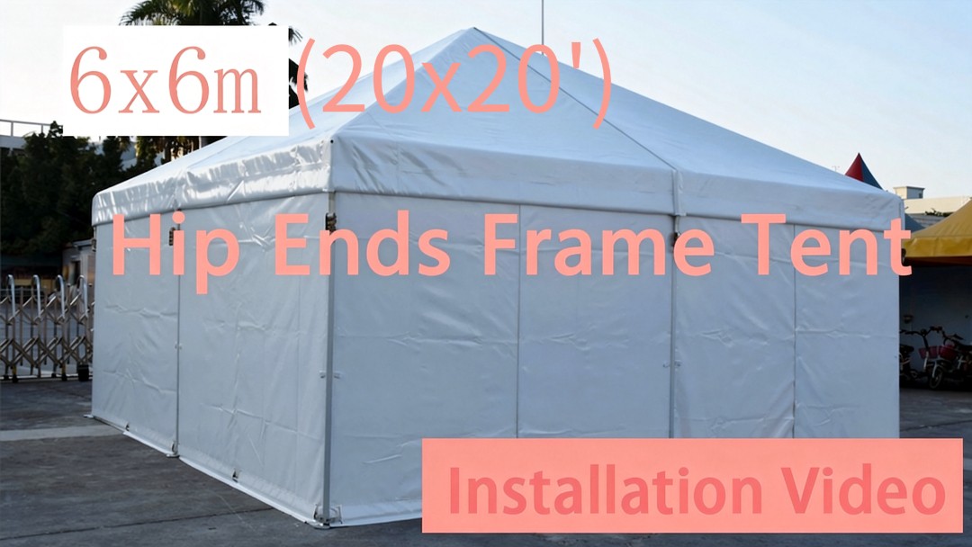 Comment installer une tente à cadre aux extrémités des hanches de 6 x 6 m (20 x 20 pieds) | Vidéo d'installation