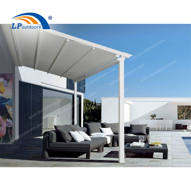 Toit pliant en aluminium intelligent privé personnalisé de pergola