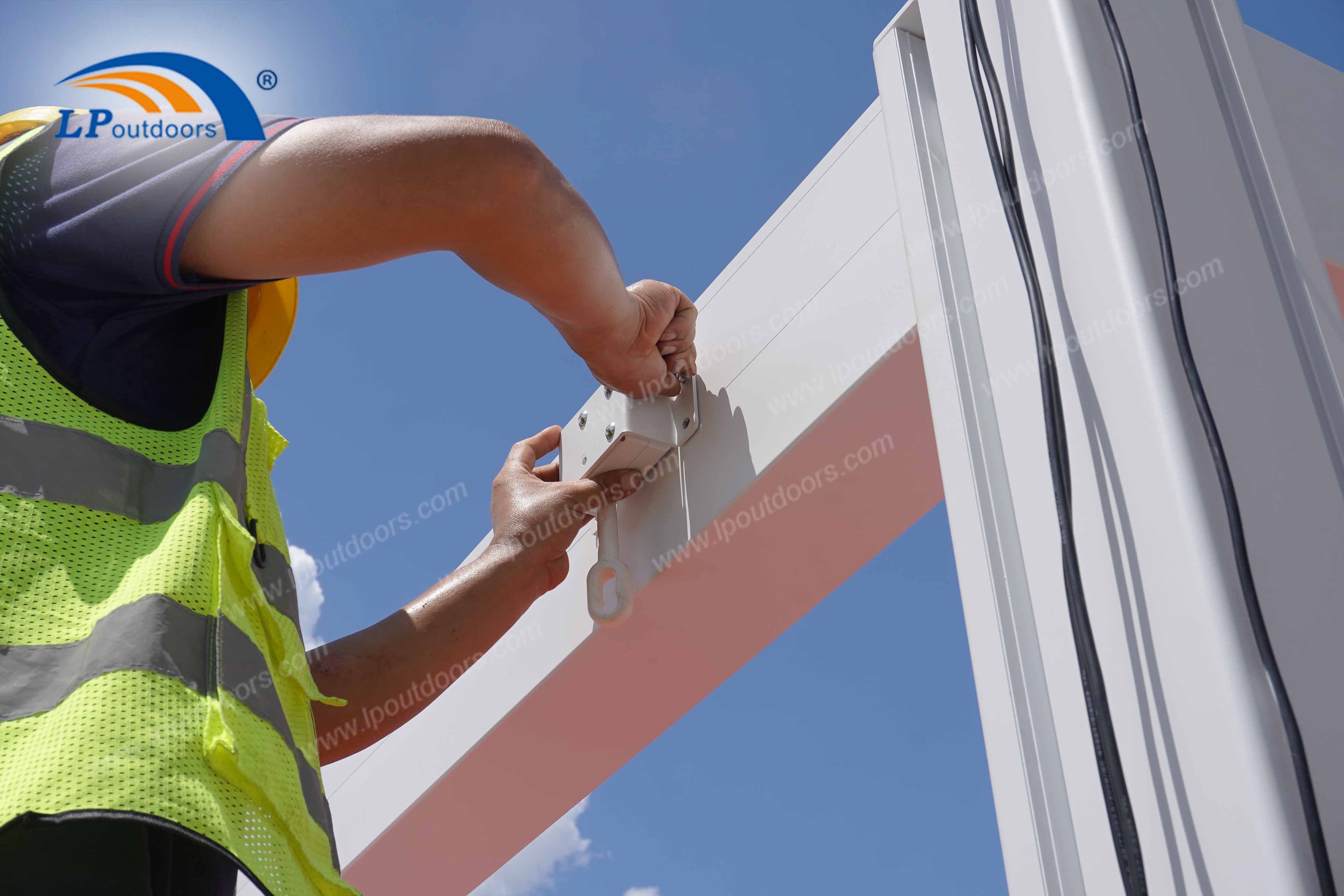 Installation de travailleurs Pergola
