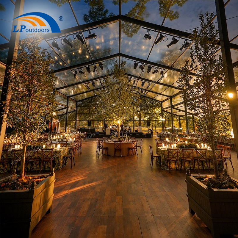 2025 Elegant PVC Black Atrium Wedding & Event Tent