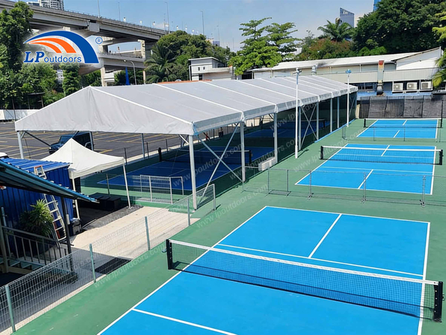 Couverture commerciale extérieure de terrain de pickleball