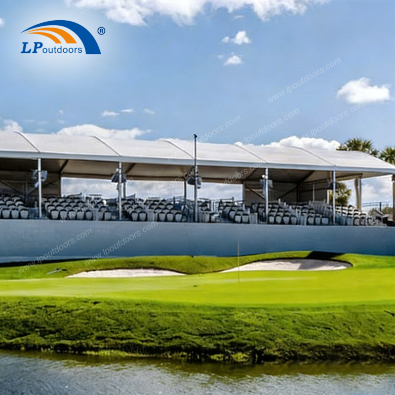 Tentes de tournoi de golf professionnel et couvertures de practice