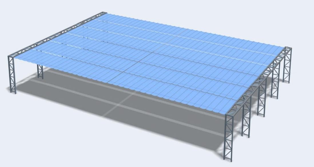 Structure rétractable de pergola HDPE